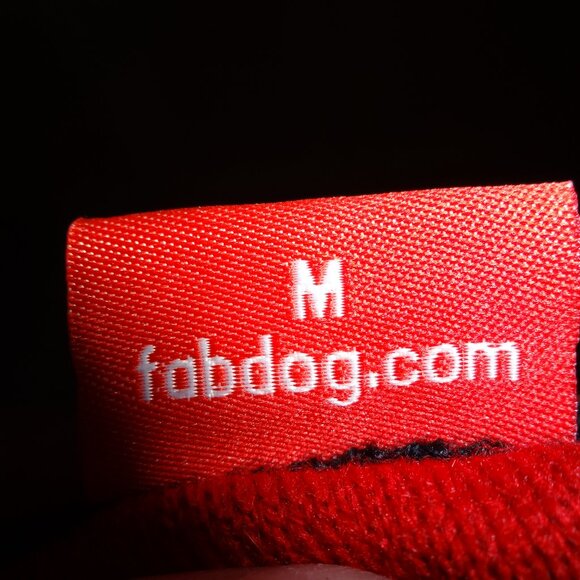 Christmas Black Dog Sweater Fireplace Mantel 3-D Stockings M Retail $38 FabDog - Picture 4 of 5